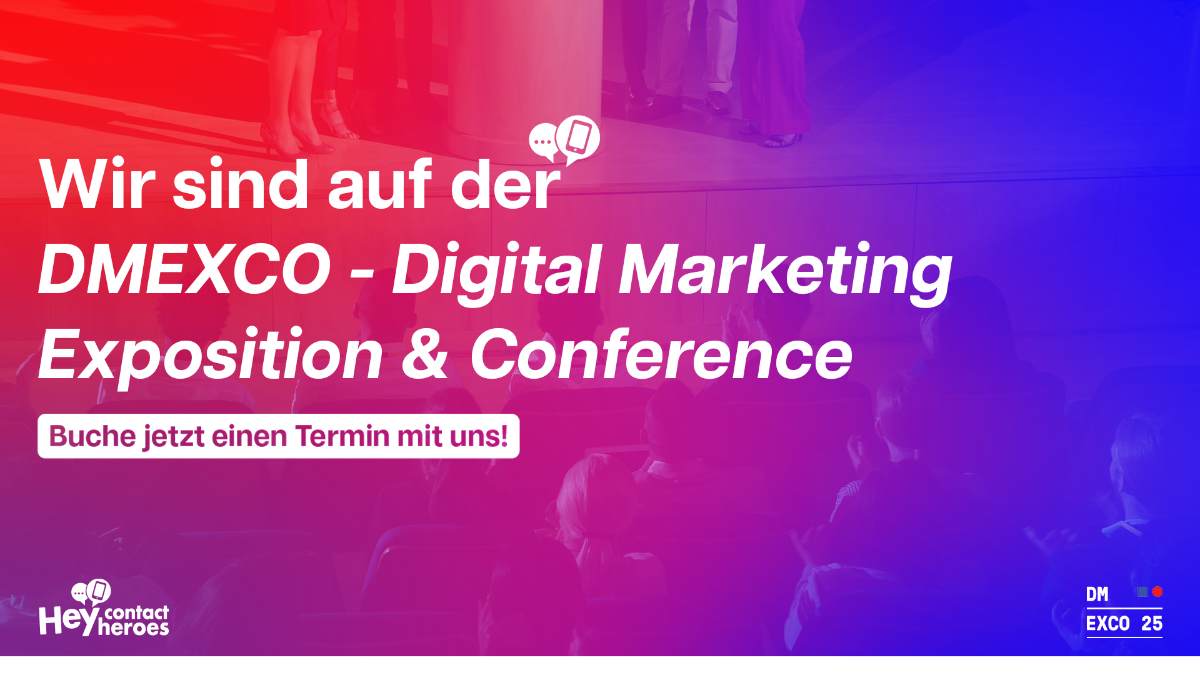 Hamburg, September 2025, die hey contact heroes GmbH ist in diesem Jahr als Aussteller
auf der DMEXCO in K&ouml;ln vertreten.
